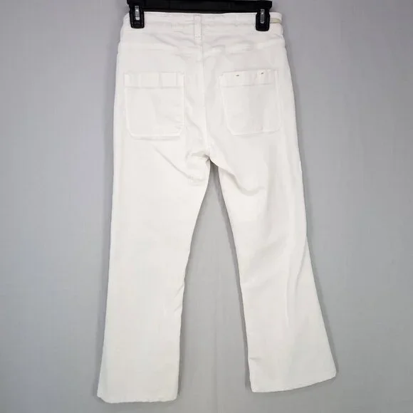 Pilcro Anthropologie Superscript Flared Jeans Women's Size 26 White 23" Inseam - Picture 2 of 15